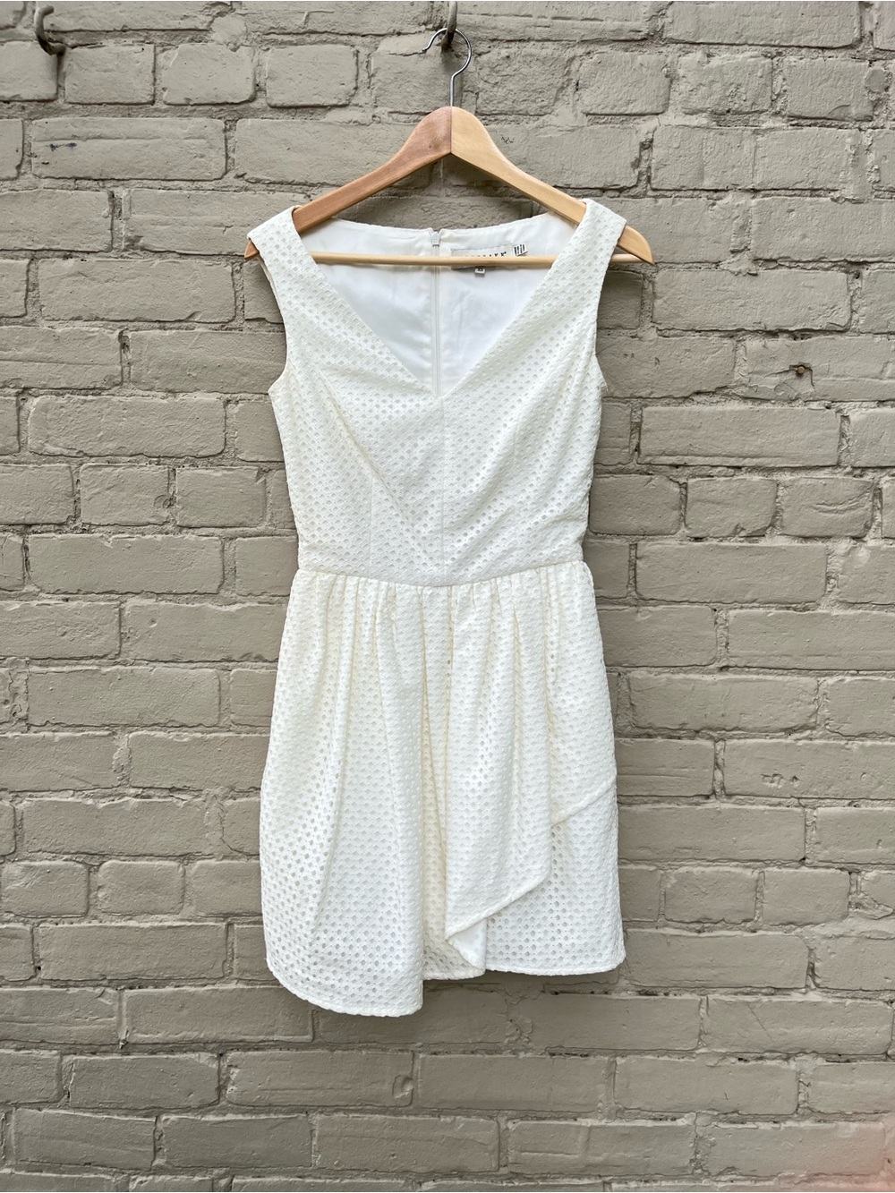 KEEPSAKE the Label White Eyelet V-Neck Mini Dress